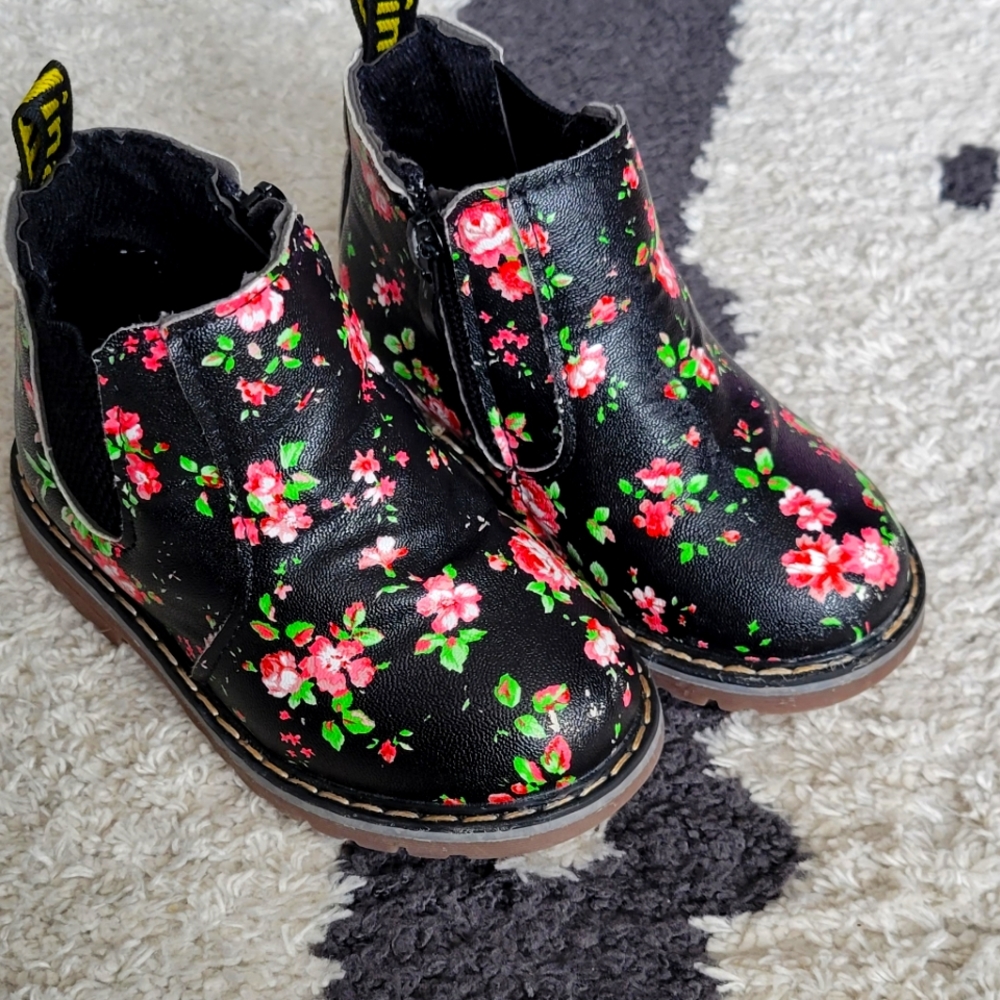 Floral, Slip-on Boots